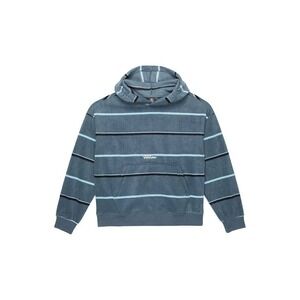 Volcom Kids Fleece Hoodie Striped Blue Black Extra Large‎ XL Youth